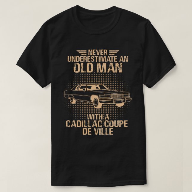 Camiseta Um Cadillac Velho Coupe De Ville (Frente do Design)