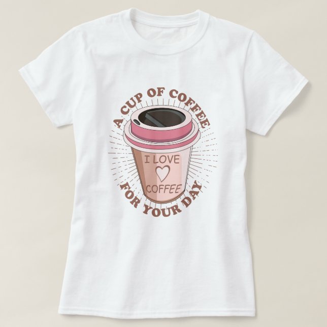 Camiseta Um café (Frente do Design)