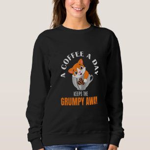 Camiseta Um Café Por Dia Mantém O Café De Gato Assustado