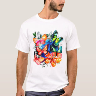 Camiseta Um Caleidoscópio De Borboletas