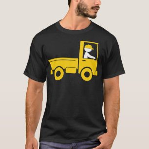 Camiseta Um Caminhão de coleta dirige para um porco engraça