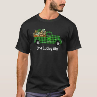 Camiseta Um Caminhão de Xadrez Verde Gigi Sortudo Shamrocks