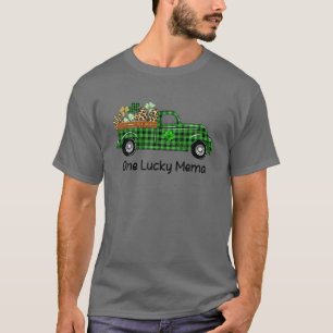 Camiseta Um Caminhão Sortudo, Xadrez Verde, Shamrocks, Rua