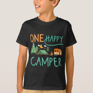 Camiseta um camper feliz no primeiro aniversário, Camping M