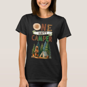 Camiseta Um Campista Feliz Primeira Família Aniversário Cam