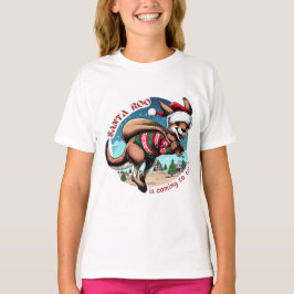 Camiseta Um canguru engraçado desejando a vocês Papais noei