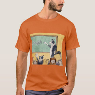 Camiseta Um cão Border Collie ensina matemática aos seus pu