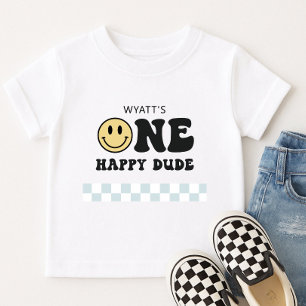 Camiseta Um Cara Feliz Sorriso Primeiro Aniversário