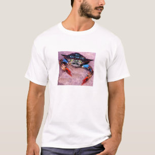 Camiseta Um caranguejo da azul-garra da engraçado-cara