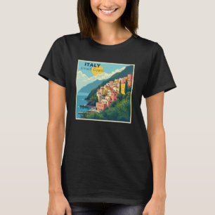 Camiseta Um Cartaz de Viagem Clássico Nostálgico – Costa Am