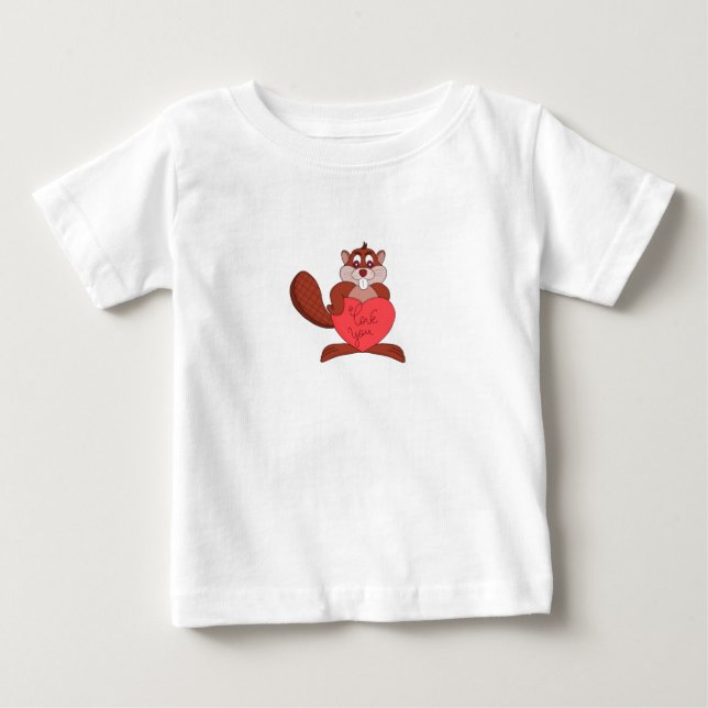 Camiseta Um castor apaixonado (Frente)
