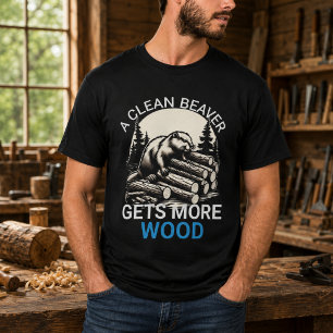 Camiseta Um Castor Limpo Sempre Consegue Mais Madeira