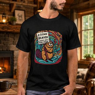 Camiseta Um castor limpo sempre ganha mais madeira