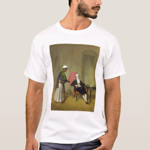 Camiseta Um cavalheiro, possivelmente William Hickey, e seu