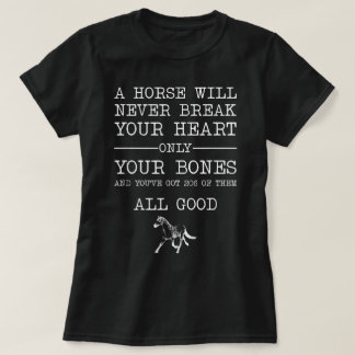 Camiseta Um Cavalo Nunca Partirá Seu Coração Engraçado