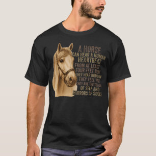 Camiseta Um Cavalo Pode Ouvir as Batidas do Coração Humano 