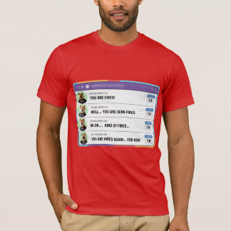 Camiseta Um chefe idiota disparando pessoas por engano