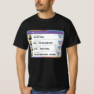 Camiseta Um chefe idiota disparando pessoas por engano