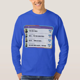Camiseta Um chefe idiota disparando pessoas por engano