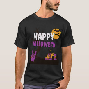 Camiseta Um cheio de terror noturno de Halloween.