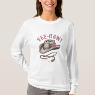 Camiseta Um clássico chapéu de vaqueiro adormecido com um s