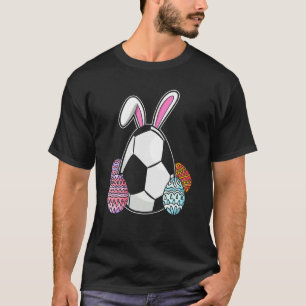 Camiseta Um Coelhinho Com Ovos De Páscoa De Futebol