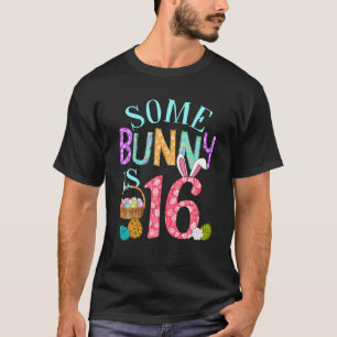 Camiseta Um Coelhinho É De 16 A 16 Festas de aniversário - 