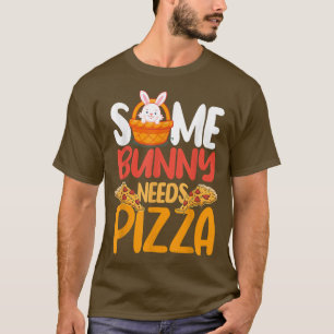 Camiseta Um coelhinho precisa de pizza pie Comida italiana 
