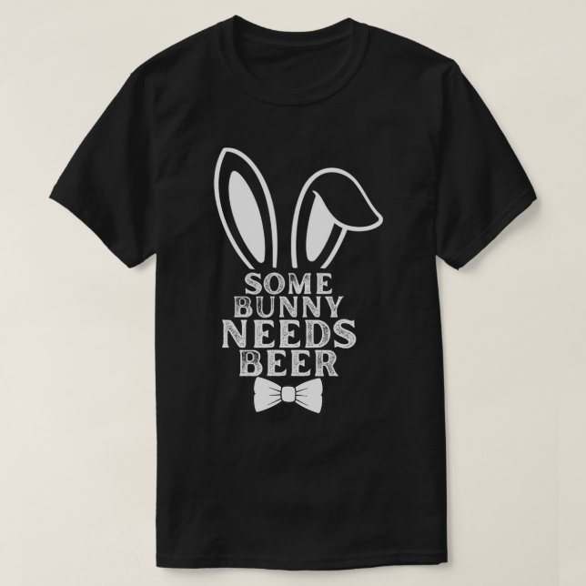 Camiseta Um Coelhinho Precisa De Um Presente De Cerveja Da  (Frente do Design)
