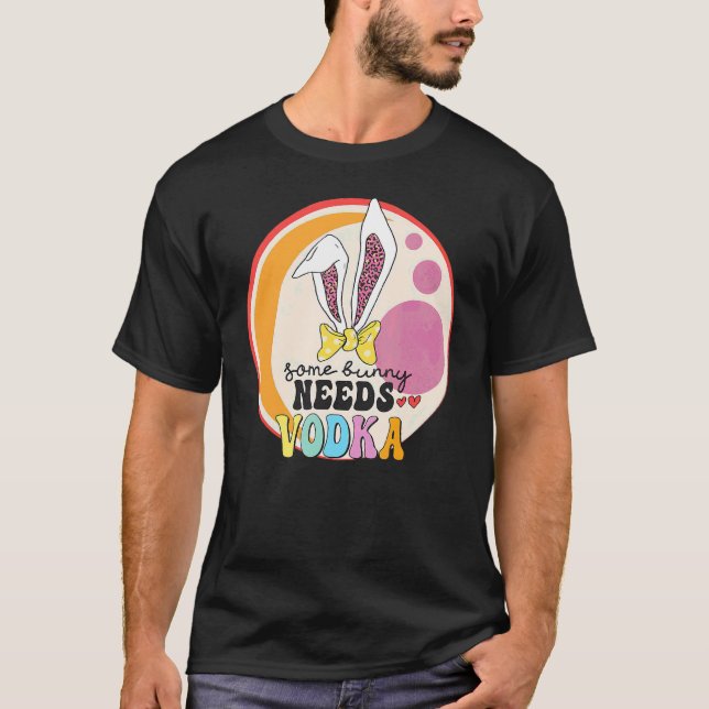 Camiseta Um coelho precisa de óculos de Bebendo de Páscoa d (Frente)