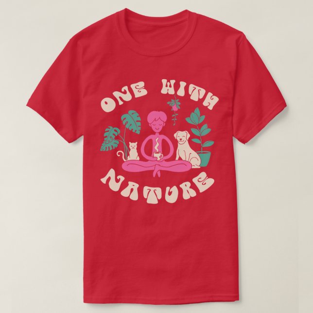 Camiseta Um com a Natureza (Frente do Design)