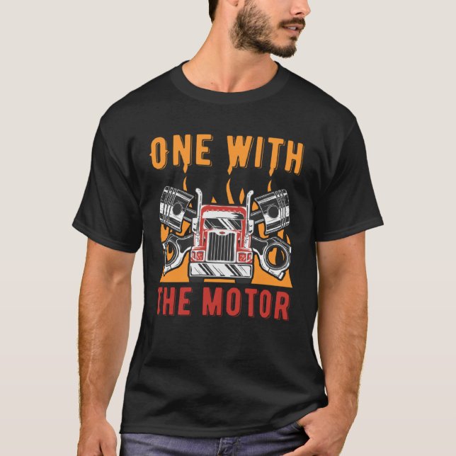 Camiseta Um com a unidade de reparo de carro mecânico do mo (Frente)