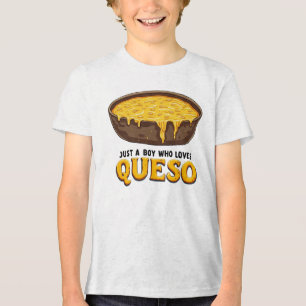 Camiseta Um Comida Engraçado, um garoto que ama Queso