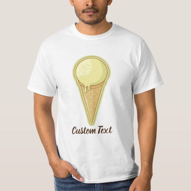 Camiseta Um Cone de Sorvete de Bola (Frente)