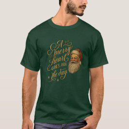 Camiseta Um Coração Alegre Vai Todo o Dia
