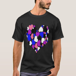 Camiseta Um Coração De Genderfluido Do Coração Orgulhoso De