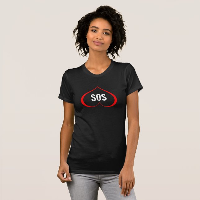 Camiseta UM CORAÇÃO EM DESTENSÃO SOS Vermelho (Frente Completa)