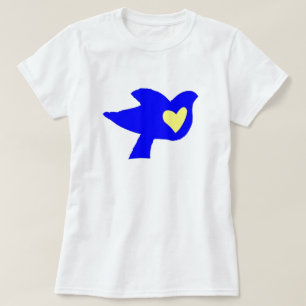 Camiseta um coração para a Ucrânia