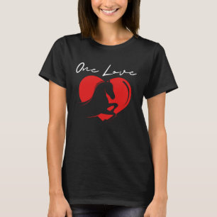 Camiseta Um coração para cavalos Cavaleiro Cavaleiro Cavalo