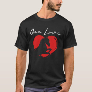 Camiseta Um coração para cavalos Cavalo Cavaleiro Rider com