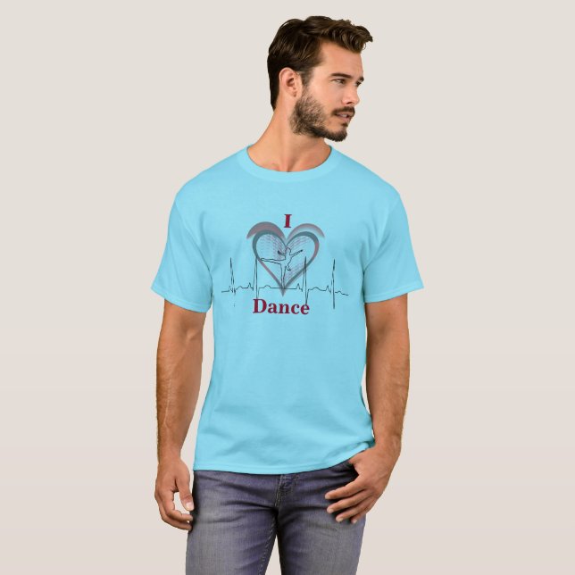 Camiseta Um Coração para Dança (Frente Completa)