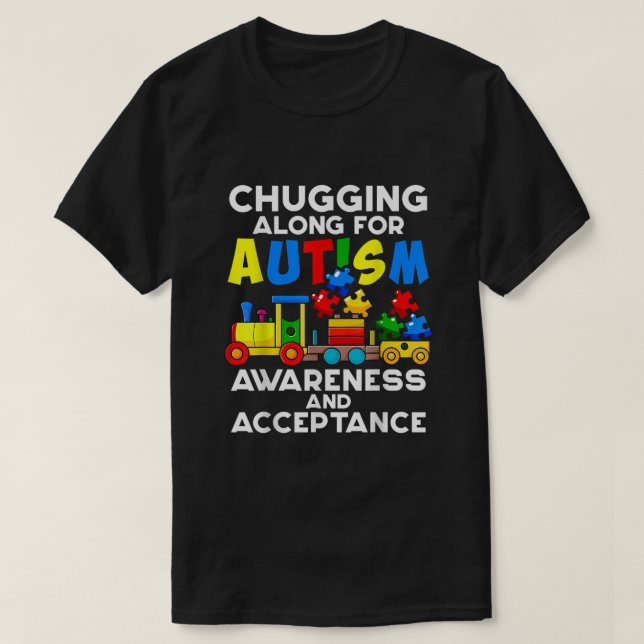 Camiseta Um Corajoso Comboio Autismo Para Autismo Awaren (Frente do Design)