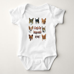 Camiseta Um Corgi um o dia traz a um sorriso minha maneira!