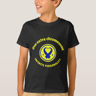 Camiseta Um cromossomo extra personalidade infinita para ba