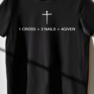 Camiseta Um Cruz Um Cruz Três Pregos Branco Feminino