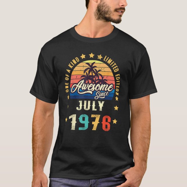 Camiseta Um De Um Giro Desde Julho De 1976 (Frente)