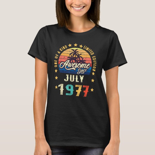 Camiseta Um De Um Giro Desde Julho De 1977 (Frente)