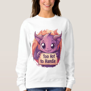 Camiseta Um demônio bonito segurando um sinal de "muito que