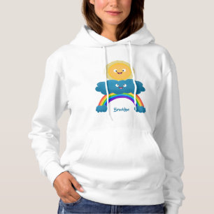 Camiseta Um desenho animado da nuvem-arco-íris, uma nuvem