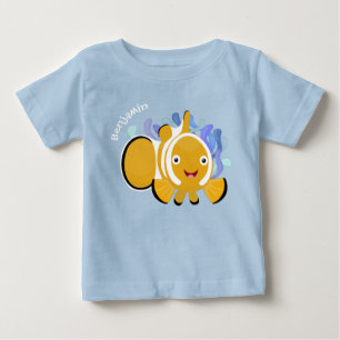 Camiseta Um desenho animado de animação de peixe-palhaça